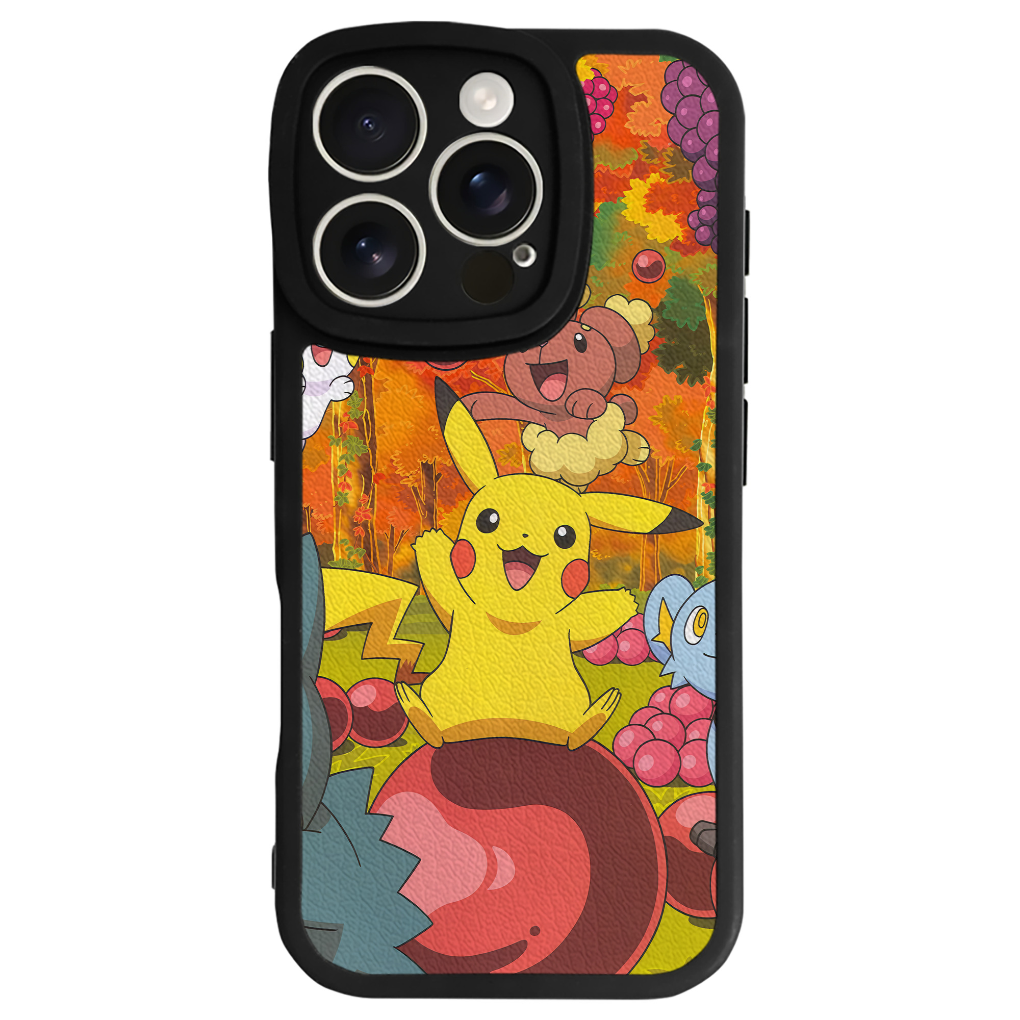 （画像用） ポケットモンスター Pokémon 【iPhone 16シリーズ対応】シリコンスマホケース（レザー調） 材質：シリコン